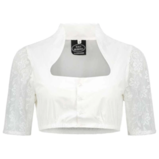 Dirndlbluse Topp Hvit