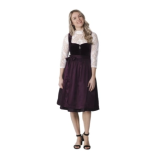 Dirndl Tradisjonell Aubergine