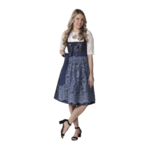 Dirndl Jacquard Glitrende Blå