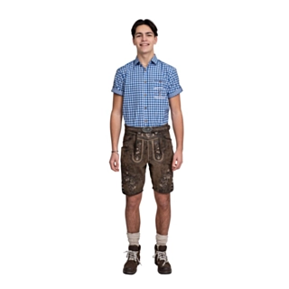 Kort Lederhosen Antikkbrun
