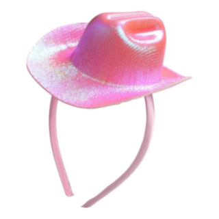 Cowboyhatt Hårbøyle Lyserosa