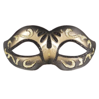 Maskerade Øyemaske Svart og Gull