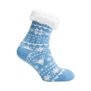 Julesokker Blå og Hvit