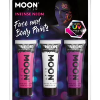 Neon UV Intens Ansiktsmaling Sminkesett
