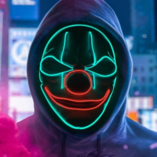 LED-Maske Skummel Klovn