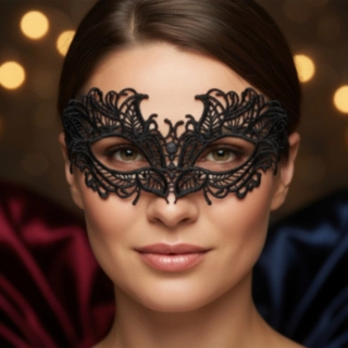 Noir Maskerade Øyemaske Svart