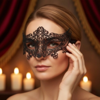 Antikk Maskerade Øyemaske Svart