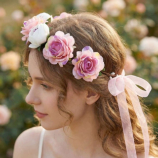 Blomster Hårbånd Rosa