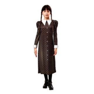 Wednesday Addams® Skoleuniform Barnekostyme