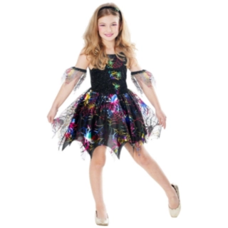 Glitter Edderkopp Barnekostyme