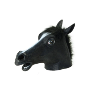 Hest Maske Svart