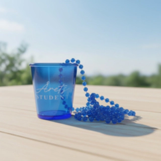 Dansk Årets Student Shotglass Halskjede Blå