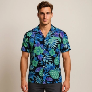 Tropiske Ananas Hawaiiskjorte