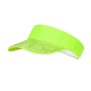 Glitter Solskjerm Caps Neongrønn