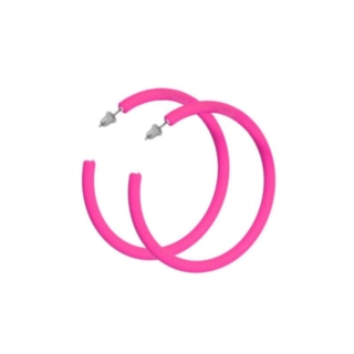 Hoops Øreringer Neonrosa
