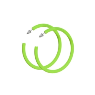 Hoops Øreringer Neongrønn