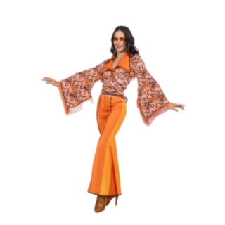 70-talls Flowerpower Kostyme Oransje