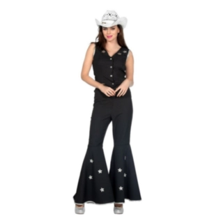 Cowgirl Festival Kostyme Svart