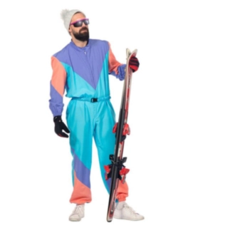 Retro Ski Treningsdrakt Kostyme