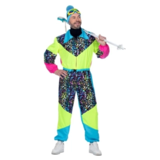 80-talls Retro Skidrakt Neon Kostyme