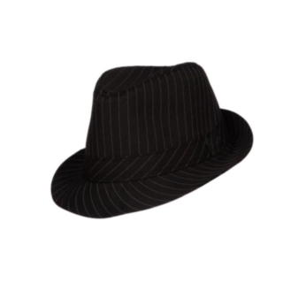 Gangsterhatt Stripete Svart