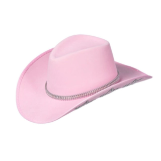 Glitrende Cowboyhatt Lyserosa