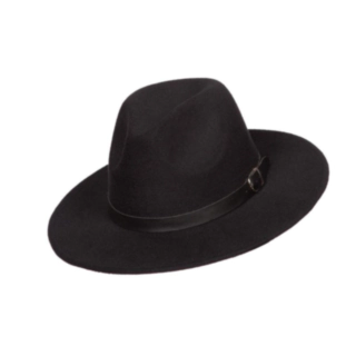 Fedora med Belte Svart