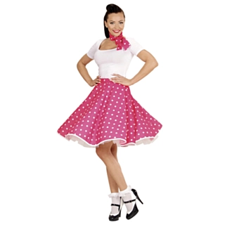 50-talls Skjørt Polka Rosa