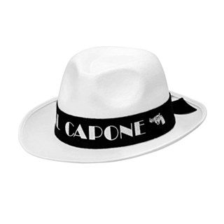 Al Capone Hatt Hvit