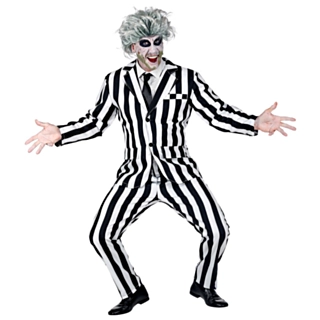 Jakkesett Striper Svart og Hvit