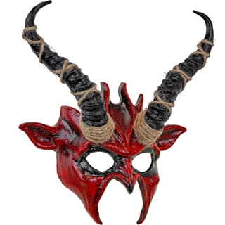 Sjaman Djevel Maske Rød