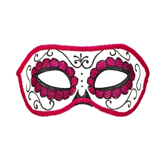 Day Of The Dead Maske Svart og Rosa