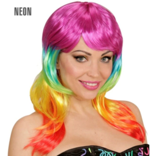 Neon Parykk Regnbue