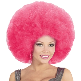 Gigantisk Afroparykk Rosa