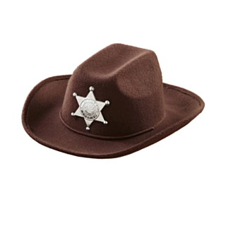 Sheriff Barn Hatt Brun