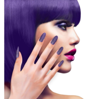 Glitter Negler Lilla