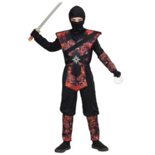 Flamme Ninja Barnekostyme