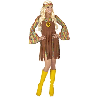 Jordens Hippie Kjole Kostyme