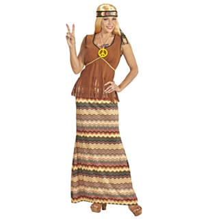 Lang Hippie Kjole Kostyme