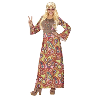 Lang Hippie Kjole Kostyme