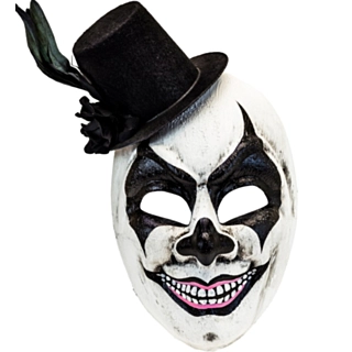 Killer Klovn Maske med Flosshatt