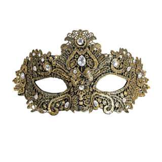 Venetiansk Blonde Øyemaske Gull