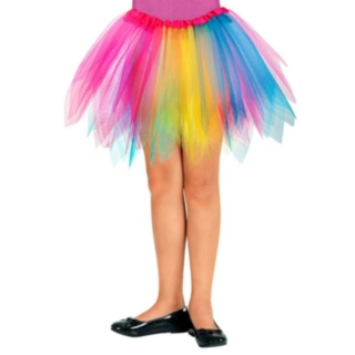 Glitrende Tutu Barn Tyllskjørt Regnbue