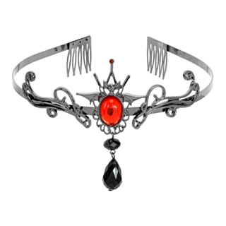 Vampyr Tiara Svart og Rød