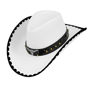 Texas Cowboyhatt Hvit