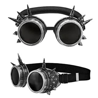 Steampunk Briller Sølv