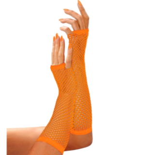 Neon Fingerløse Netthansker Oransje