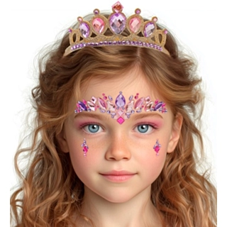 Prinsesse Ansiktssmykker Rosa og Lilla