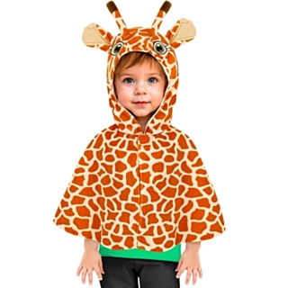 Sjiraff Plysj Poncho Barnekostyme