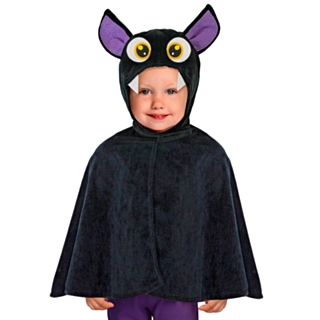 Flaggermus Plysj Poncho Barnekostyme